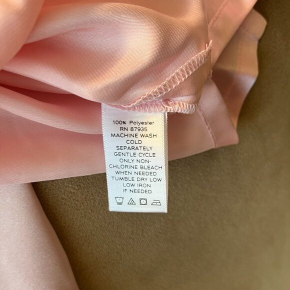 Susan Graver  Blouse Soft Pink Charmeuse Button Front Better than Real Silk - Picture 15 of 15